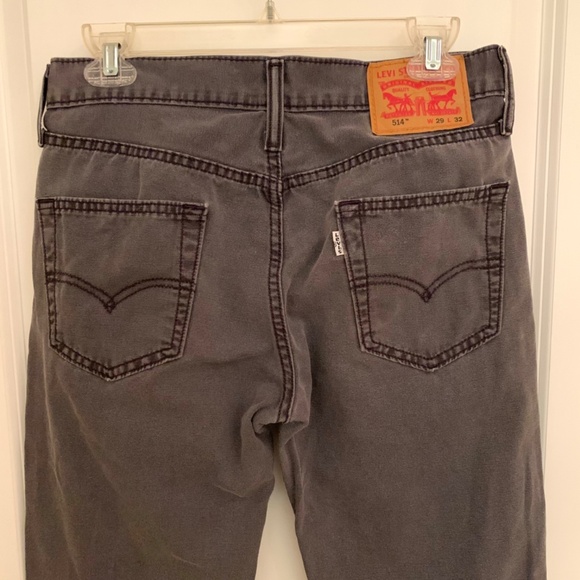 Mens Levi's 514 White Tab Straight Fit Jeans Grey Size 29/ 32 - Picture 8 of 14